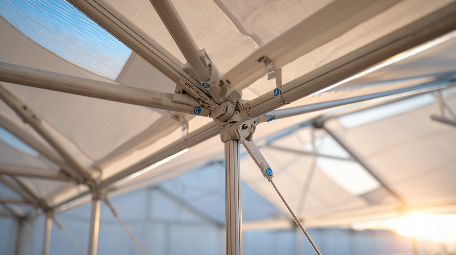 Tensostruttura professionale certificata per eventi con sistema di ancoraggio e illuminazione integrata